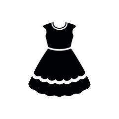 Charming childrens dress with decorative lace pattern Vector illustration