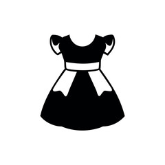 Classic baby frock with puffed shoulders cute design Vector illustration