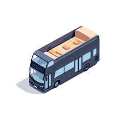 black double decker tourist bus