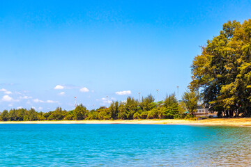 Tropical Mai Khao Naiyang Beach forest jungle Phuket island Thailand.
