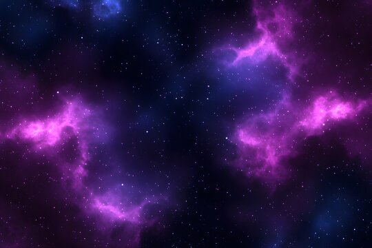 Cosmic nebula background with glowing pink and purple space stars
