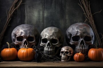 Festive halloween background with spooky elements and vibrant colors for celebratory atmosphere