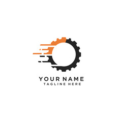 Dynamic Gear Technology Logo Design Motion, Speed, and Innovation for Engineering Brands