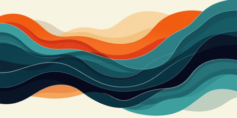Abstract colorful wave pattern vector illustration for a modern web banner or summer background design