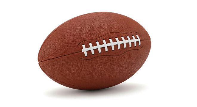 American football isolated on white background is a popular sport in the united states, and it is played by two teams of eleven players each on a rectangular field