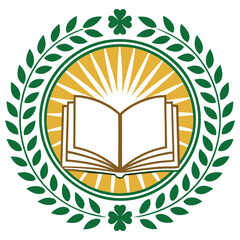 Academic University Badge Vector Education and Success Symbol