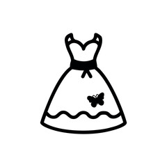 Princess frock with ornate lace neckline elegant style Vector illustration