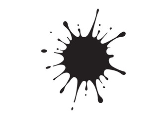 splatter logo silhouette vector, ink splash silhouette vector illustration, paint splashes silhouette vector logo, black ink splash logo silhouettes vector on a white background