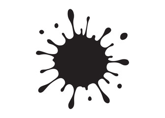 splatter logo silhouette vector, ink splash silhouette vector illustration, paint splashes silhouette vector logo, black ink splash logo silhouettes vector on a white background
