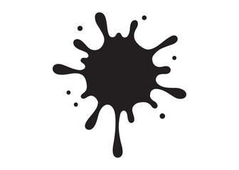 splatter logo silhouette vector, ink splash silhouette vector illustration, paint splashes silhouette vector logo, black ink splash logo silhouettes vector on a white background