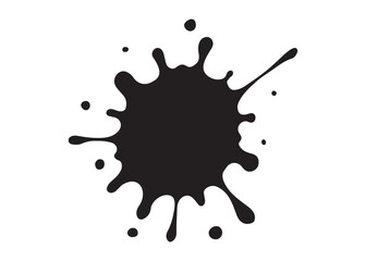 splatter logo silhouette vector, ink splash silhouette vector illustration, paint splashes silhouette vector logo, black ink splash logo silhouettes vector on a white background