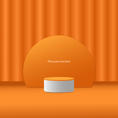 Modern creative corporate product mockup Abstract modern vector rendering 3d shape for products display presentation. Pastel minimal wall scene, Studio room.