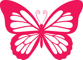 Decorative Pink Butterfly Stencil for Crafts and Design
