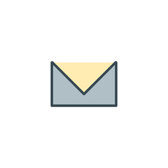 Simple Envelope Icon for Email and Messaging - Flat Design