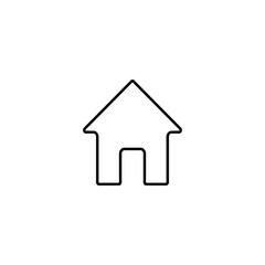 Simple Home Icon Minimalist Outline Design for Website Navigation and UI Elements