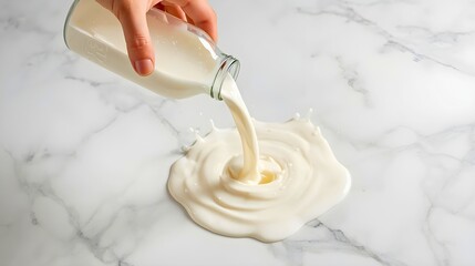 牛乳をこぼす瞬間｜ヴィーガン｜環境活動家