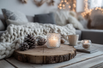 Fototapeta premium holiday christmas cozy artwork vibes warm winter
