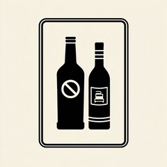 Prohibited Alcohol Sign. Prohibited Alcohol Sign.