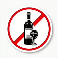 Prohibited Alcohol Sign. Prohibited Alcohol Sign.