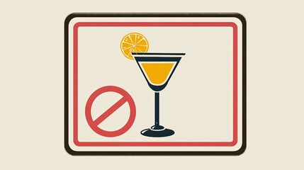 Prohibited Alcohol Sign. Prohibited Alcohol Sign.