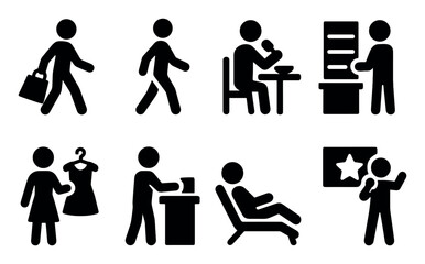 Shopping Mall Activities Icons