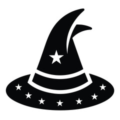 Witch Hat Silhouette Vector illustration