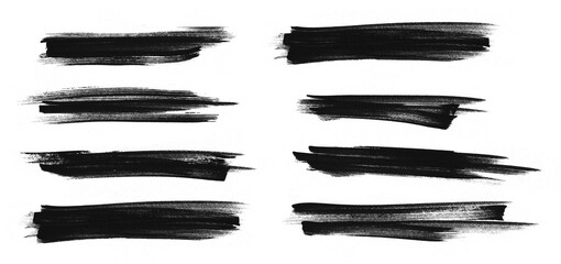 ink brush strokes isolated on transparent background minimalist texture k resolution .