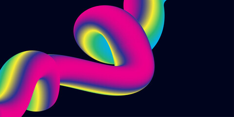 Abstract colorful vector illustration for a futuristic technology design with pink and blue fractal spiral shapes