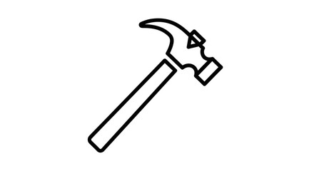 Hammer Icon – Construction Repair Tool Symbol