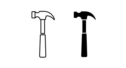 Hammer Icon – Construction Repair Tool Symbol