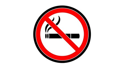Clear prohibition sign warns against smoking, promoting healthy environments and public spaces.