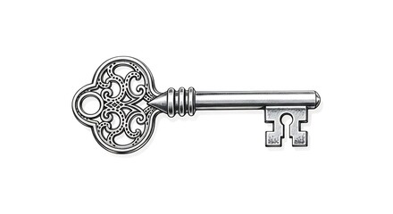 Elegant antique silver key unlocks secrets and possibilities, symbolizing access and discovery