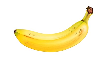 Ripe yellow banana with brown spots, perfect for healthy eating and tropical recipes