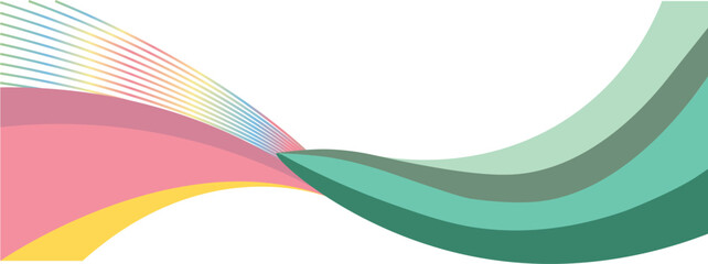 Playful Pastel Wave Abstract Illustration with Linear Gradient Design A Modern and Colorful Graphic Composition for Creative Projects