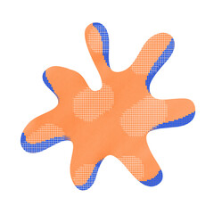 Orange paint splashes