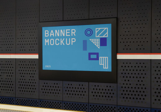 Horizontal Metro Screen Mockup