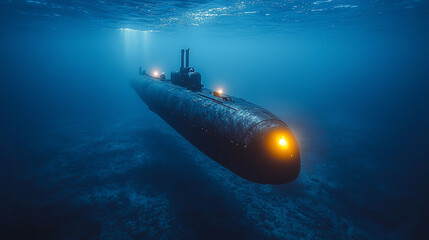 UUV in deep water exploring underwater environment Generative AI