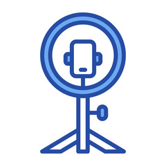 Ring Light Blue Vector Icon
