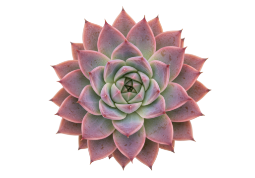 Echeveria succulent plant isolated on transparent background, rosette-forming plant for desert gardens - Powered by Adobe