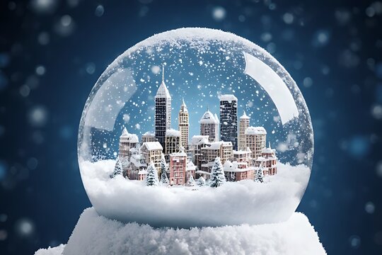 christmas tree and snow globe - Powered by Adobe