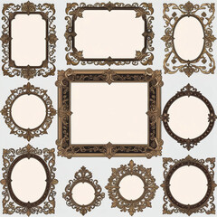 set of ornate frames