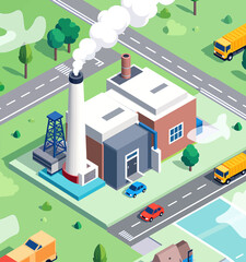 Industrial Factory with Emissions and Traffic