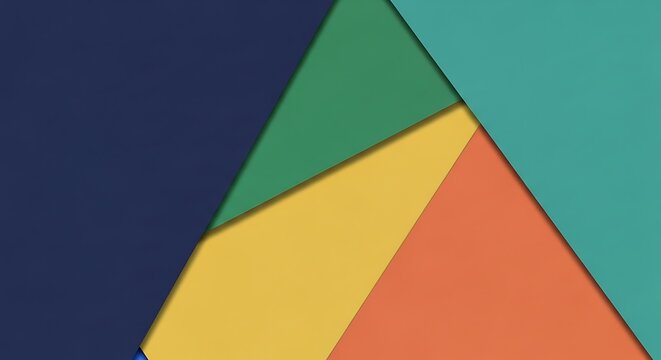 Geometric Overlapping Paper Shapes in Bold Colors with Shadows abstract background