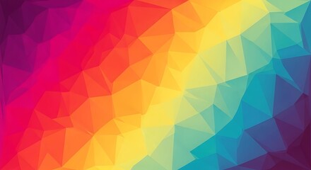 Obraz premium Low Poly Geometric Background With Rainbow Colors abstract blue