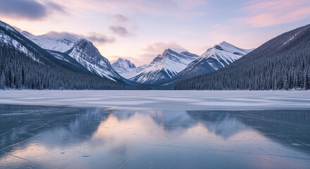 Obraz premium mountain lake in the morning