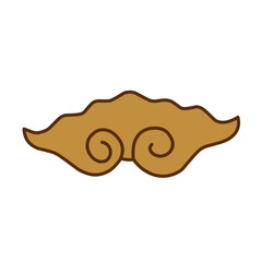 brown chinses cloud vector