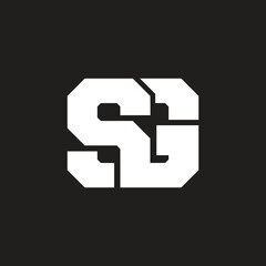 Letter GS unique logo design vector template.