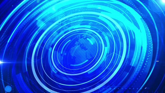 Abstract background video overlay template basic geometry shape and dynamic light flare animation with radiant glow and lens blur effects in gradient background for futuristic motion graphics concept