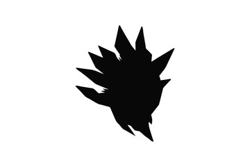 A stark black silhouette of a mythical dragon s claw with sharp pointed talons against a clean white background representing power and danger silhouette