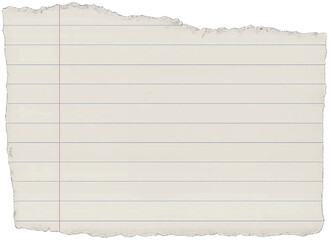 Obraz premium Torn Lined Paper Texture Blank Space for Notes and Messages